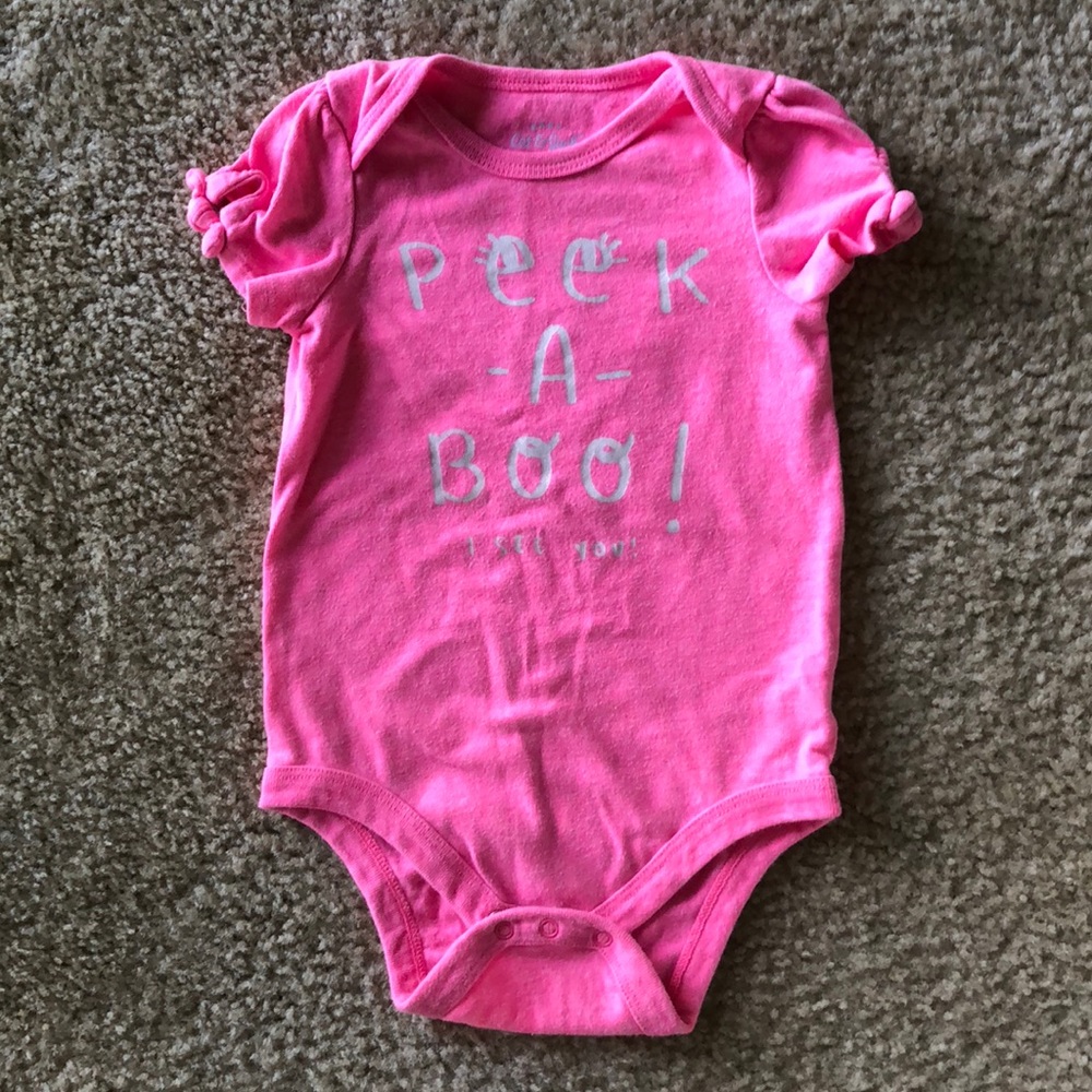 Baby girl pink onesie / 12M